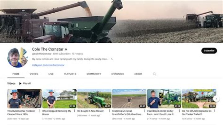 Cole The Cornstar net worth, income and estimated earnings of Youtuber channel