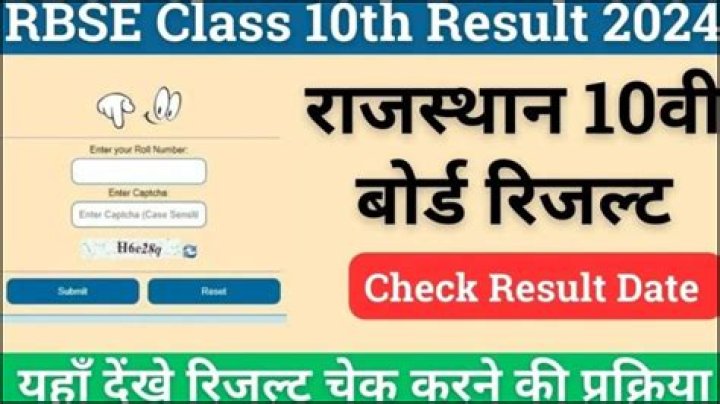 Rajasthan Board Class 10th Result 2024